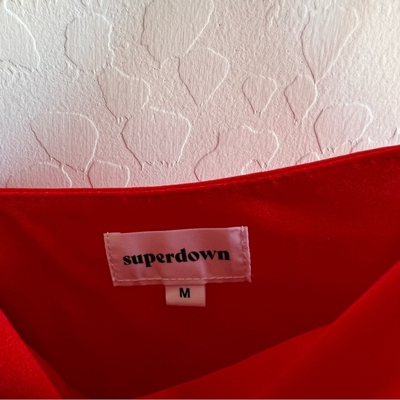 superdown Eva Twisted Slit Dress in Red - Picture 9 of 11